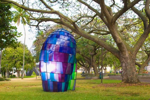 Auric Shelter | Public Sculptures by Kazuki Takizawa / KT Glassworks | University of Hawaiʻi at Mānoa in Honolulu