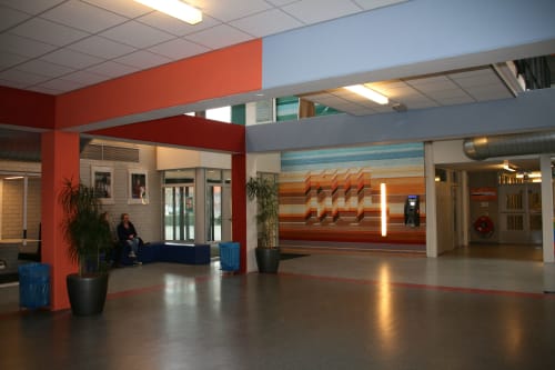 ROC Disketteweg Indoor Mural | Murals by JanIsDeMan | ROC Central Netherlands - Amersfoort Disketteweg 2-4 in Amersfoort