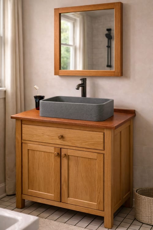 Bathroom vanity and Medicine Cabinet | Storage by Witrock Carpentry