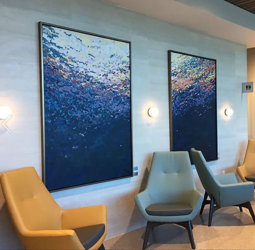 Beneath the Waves, Custom Original Art | Oil And Acrylic Painting in Paintings by Margaret Juul | Tampa in Tampa