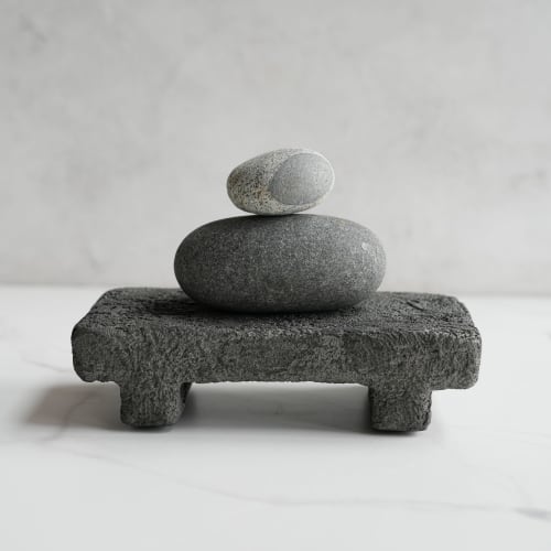 Medium Shelf Riser in Textured Stone Grey Concrete | Decorative Tray in Decorative Objects by Carolyn Powers Designs