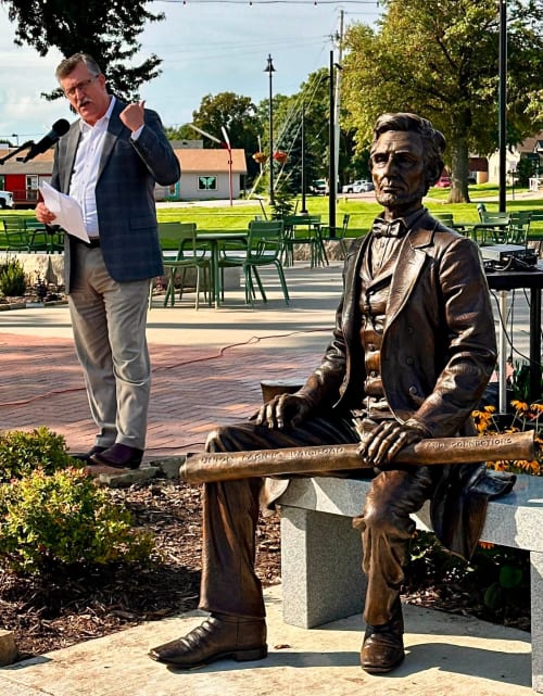 Abraham Lincoln and the Union Pacific Railway | Public Sculptures by Sutton Betti