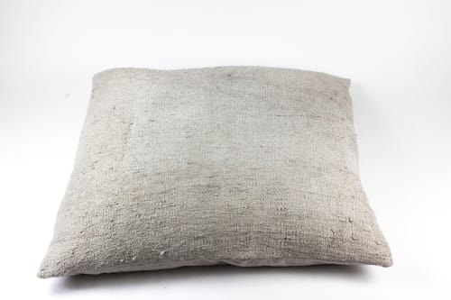 Large Vintage Hemp Floor Cushion | Pillows by HOME