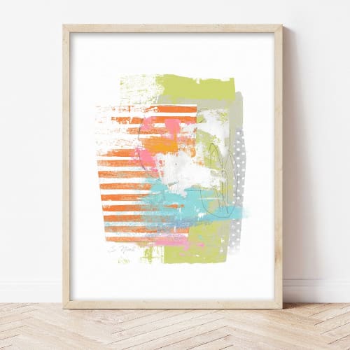 Colorful Abstract Patterned Collage-Print #2-UNFRAMED | Prints by Suzanne Nicoll Studio