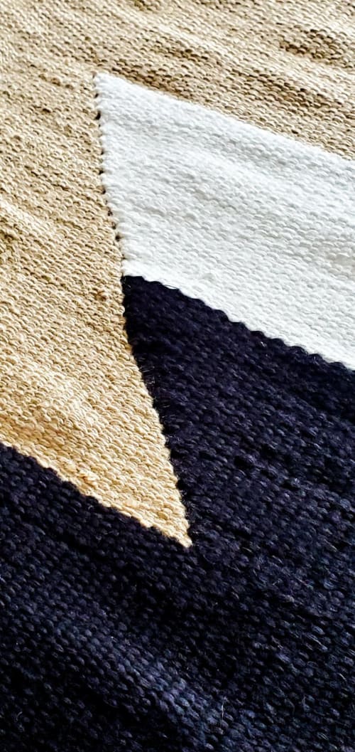 Royal Black Handwoven Rug | Black | Runner Rug in Rugs by Mumo Toronto
