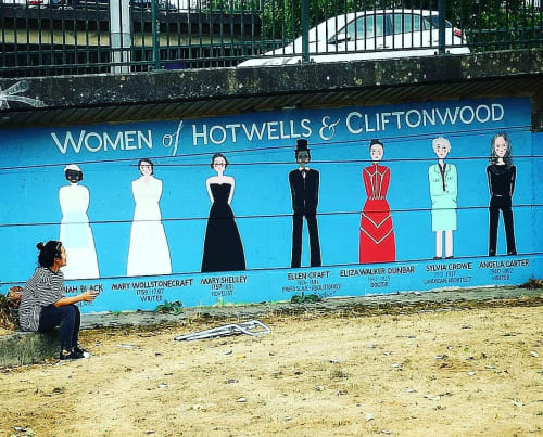 Women of Hotwells and Cliftonwood | Murals by Amy Hutchings | Cumberland Basin in Bristol