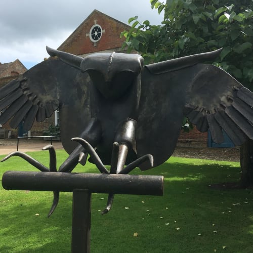 Barn Owl | Public Sculptures by Julie Grose Metal Design