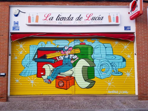 mural | Murals by Colossus Studio | La Tienda De Lucía in Alcaudete de la Jara