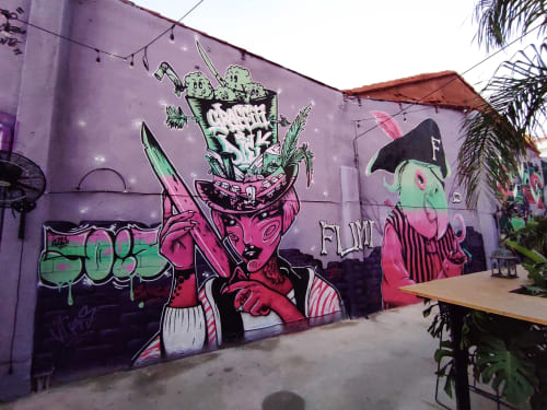 Graffiti or Die Mural | Murals by Savage Joys | Fumiferro Cabanyal Grill in València