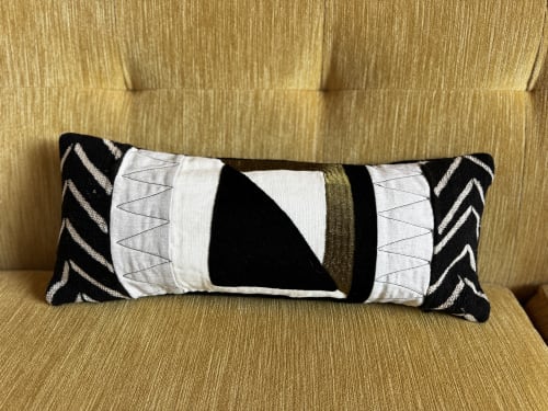 All the Angles Mudcloth Lumbar pillow | Pillows by Liberty Worth