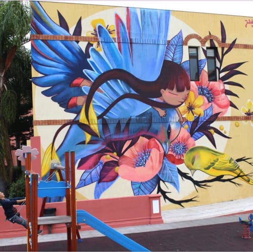 Fringilla Teydea | Street Murals by Julieta XLF | Los Realejos in Santa Cruz de Tenerife
