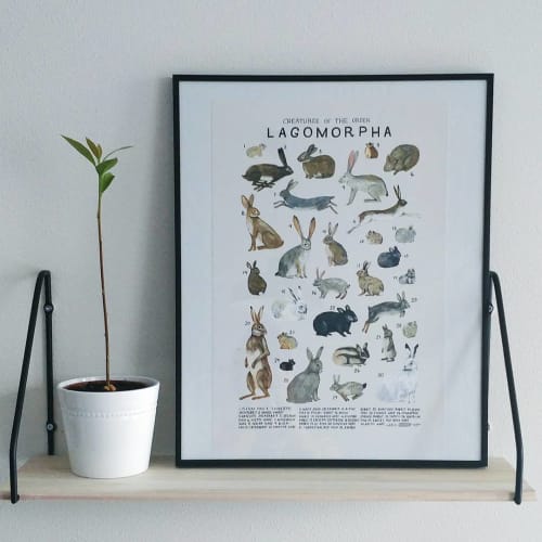 Lagomorpha print | Wall Hangings by Kelsey Oseid