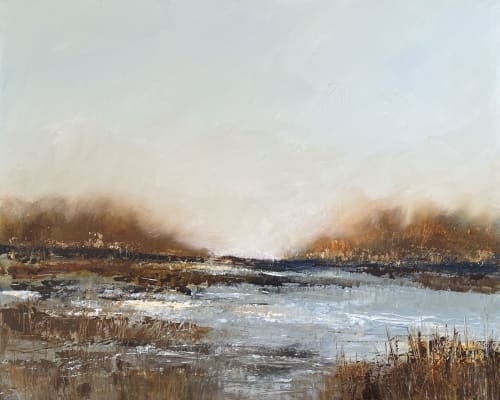 Winter's Pond | Oil And Acrylic Painting in Paintings by Filomena Booth Fine Art