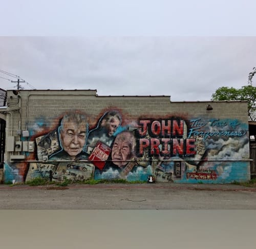 John Prine Mural | Street Murals by Wiley Ross | ThunderCloud Subs in Austin