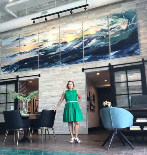 SeaWall | Paintings by Karin Olah | Meeting Street Lofts in Charleston