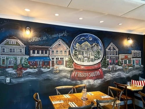 First And South Mural | Murals by Kara Bella Art | First and South in Greenport