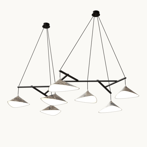 Emily Group of Seven Pendant Light Oxid | Chandeliers by MOSS Objects