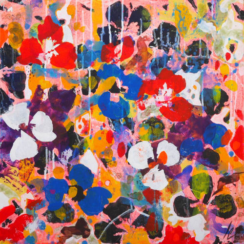 Frida 9 (24x24") | Oil And Acrylic Painting in Paintings by Valerie Capewell