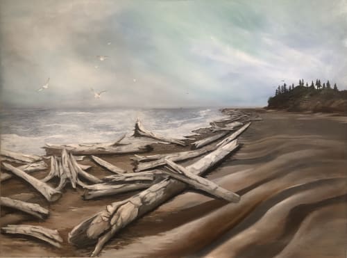 Sand Ripples | Oil And Acrylic Painting in Paintings by Mara G. Szyp