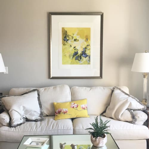 Violet Irises and Sunshine | Oil And Acrylic Painting in Paintings by Cameron Schmitz