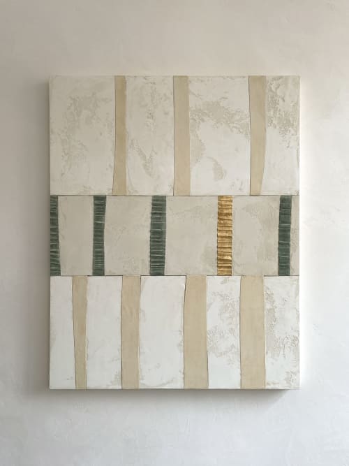 Stripes Texture Artwork Panel | Wall Treatments by Elsa Jeandedieu Studio