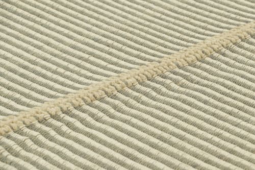 Rug & Kilim’s Contemporary Kilim with Textural  Cream White | Rugs by Rug and Kilim