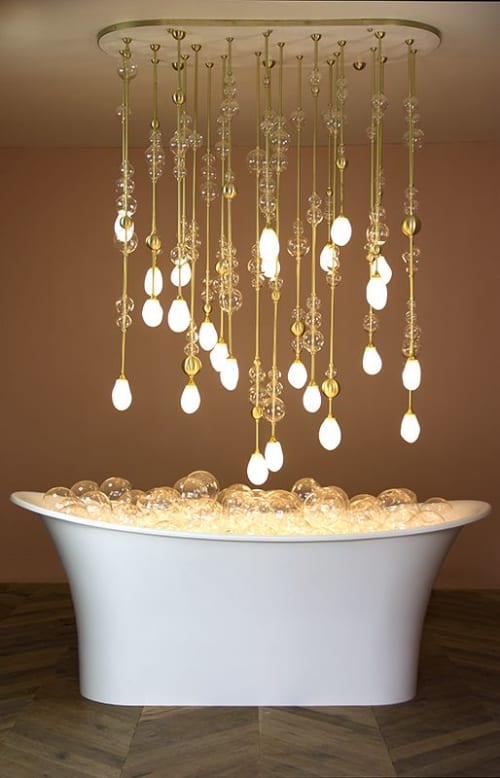 Buoyancy Bubble Bath | Chandeliers by Neptune Glassworks