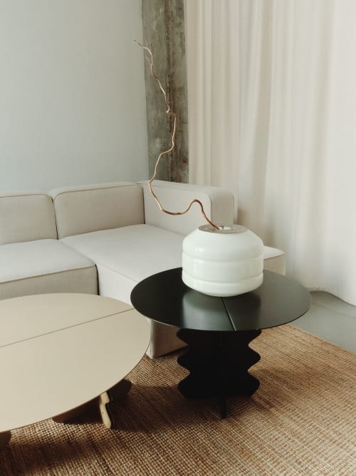 Hvylya - Handcrafted Metal Side Table 65x40 cm | Coffee Table in Tables by SVITANOK by Artem Zakharchenko