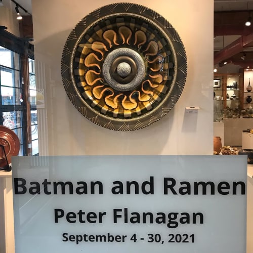 Large Wall Charger, Porcelain, 32" Diameter | Sculptures by Peter Flanagan
