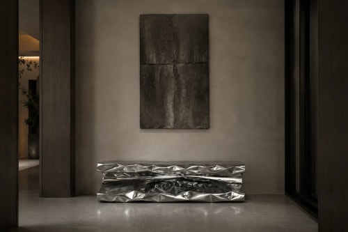 Wave-Form Steel Bench — Tarifa by Nitush Aroosh | Benches & Ottomans by Nitush Aroosh