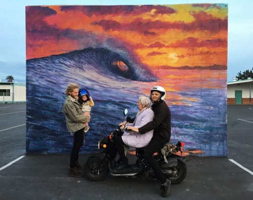 “Wave” Mural | Murals by Chapman Hamborg | Peterson Elementary in Huntington Beach