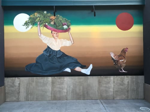 Bounty | Murals by Dave Young Kim | Bowl'd BBQ in Alameda