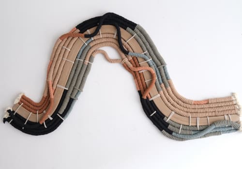 Large Fiber Squiggle | Sculptures by Ama Fiber Art