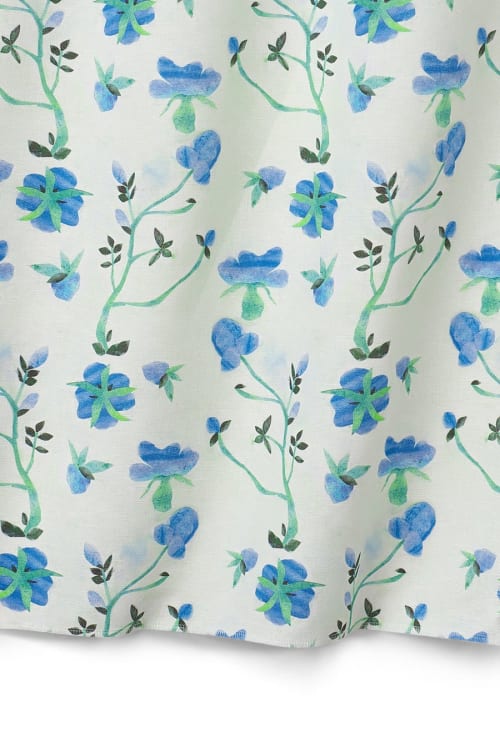 Dianthus Blueberry Fabric | Linens & Bedding by Stevie Howell