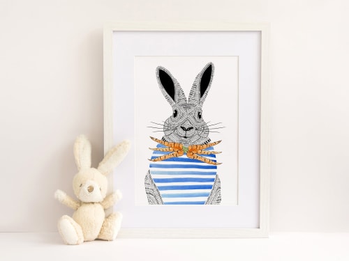 River the Rabbit | Wall Hangings by Chrysa Koukoura