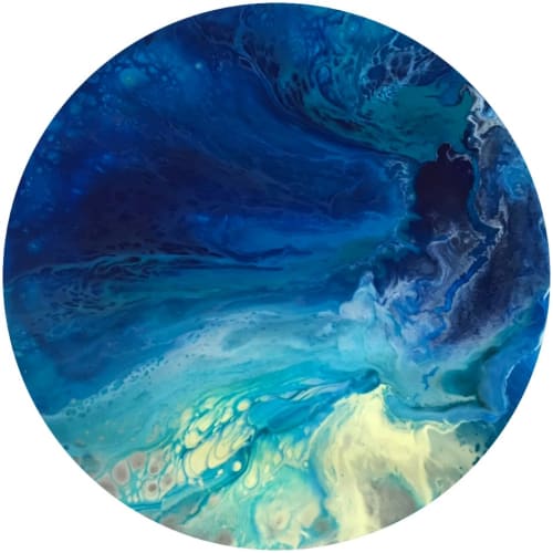 Aquamarine Bay | Oil And Acrylic Painting in Paintings by Virginia Burke