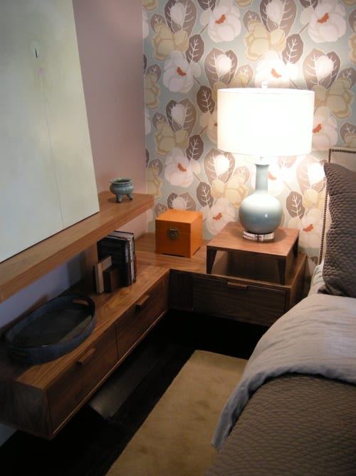 Wall Mounted Nightstand and Shelf | Furniture by Jason Lees Design