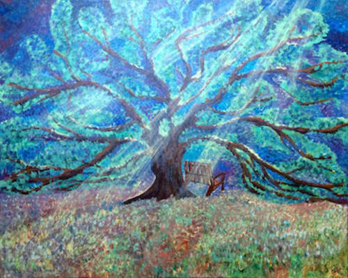 Moon light dream | Oil And Acrylic Painting in Paintings by Elena Parau