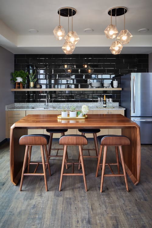 Centerline Clubhouse Center Island | Tables by Todd McCollister | Centerline Apartments in Omaha