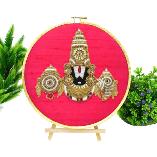 Tirupathi Balaji Original Artwork | Embroidery in Wall Hangings by MagicSimSim