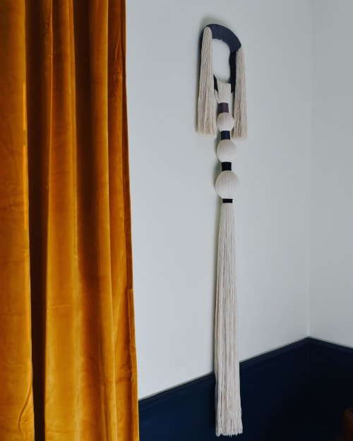 Fiber Pearls Banbas sculpture - Macrame Wall hanging | Wall Hangings by HILO Fiber Art