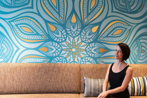 Lounge Mandala Mural | Murals by Urbanheart