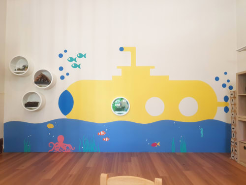 Daycare submarine | Murals by Susan Respinger | Buttercups Childcare in Northbridge