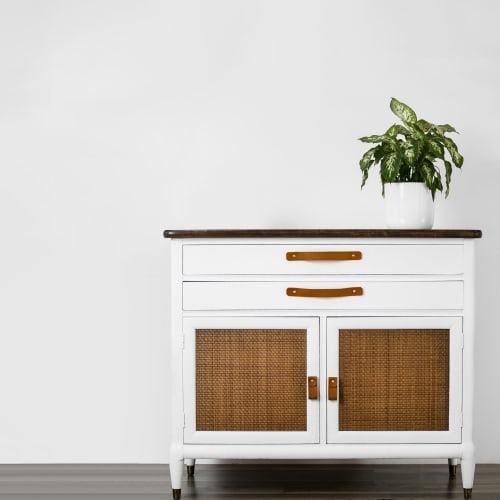 Small Leather Pull [Round End] | Hardware by Keyaiira | leather + fiber | Artist Studio in Santa Rosa