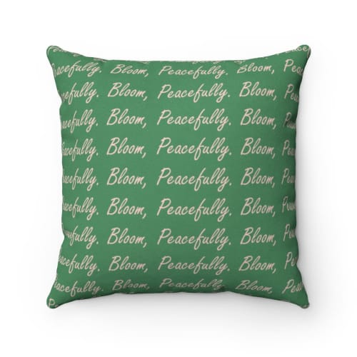 "Bloom, Peacefully" Faux Suede Pillow | Pillows by Peace Peep Designs