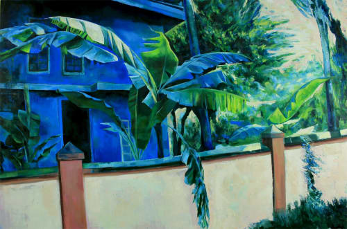 Banana Plant Scene I | Paintings by Aidan Myers | The Canopi in Cardiff