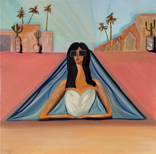 A Spa Day - 18"x18" oil on canvas | Oil And Acrylic Painting in Paintings by Amy Straley