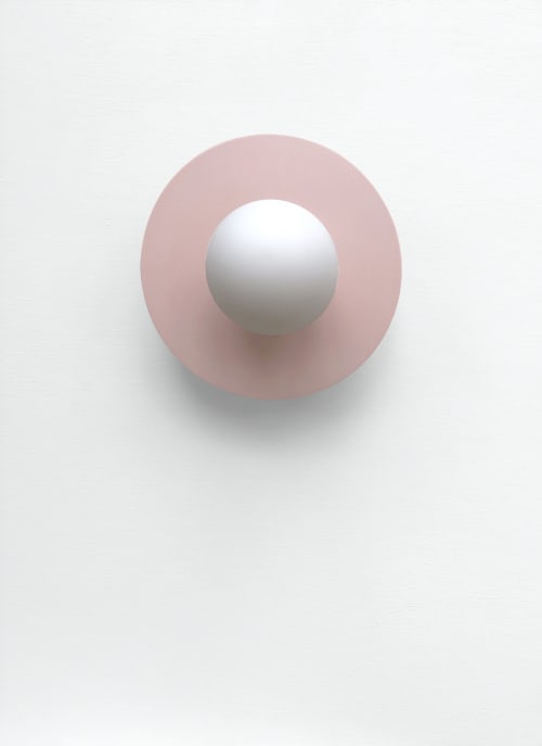 Full Moon - Pale Pink | Brass Wall Light - UK & EU only | Sconces by What The Mood