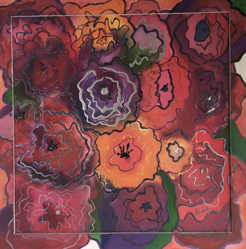 Peonies | Oil And Acrylic Painting in Paintings by Lidia Mikhaylova (SimpleArtForms)