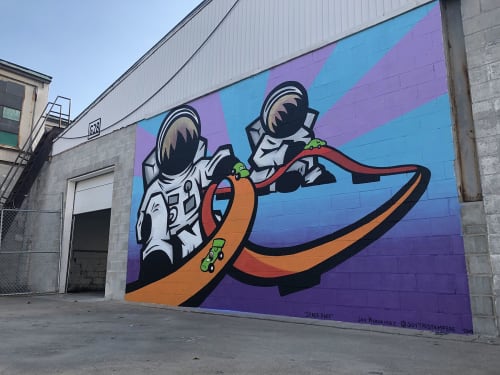 Space Race mural | Murals by Joy Hernandez Art - JoyTheStampede